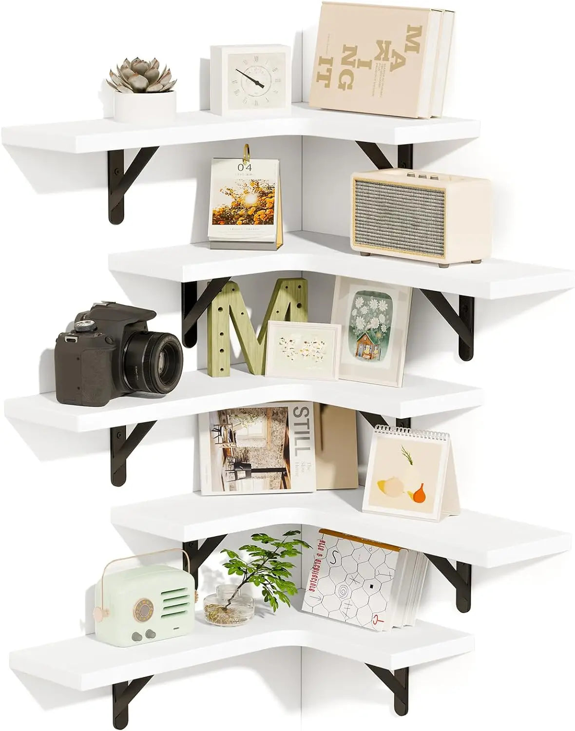 Corner Floating Shelves Set of 5