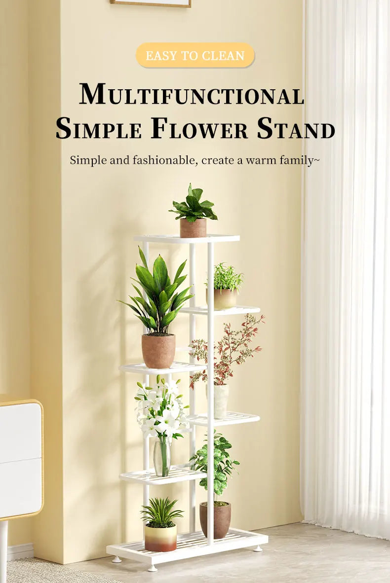 Iron Potted Flower Organizer Plant Stand Rack