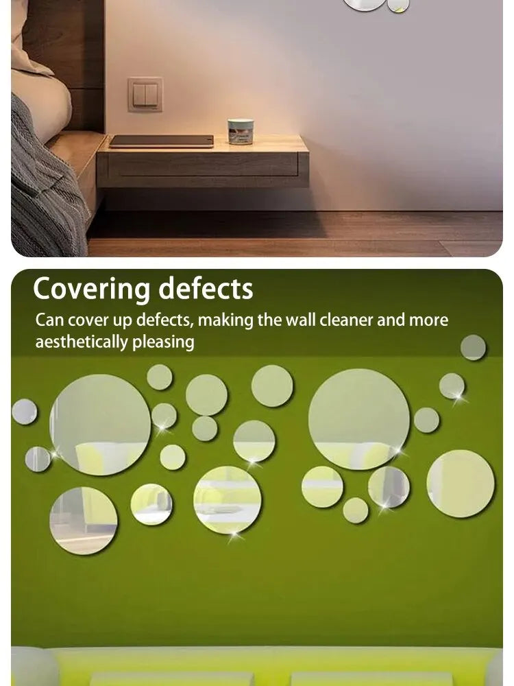 3D Acrylic Mirror Wall Sticker