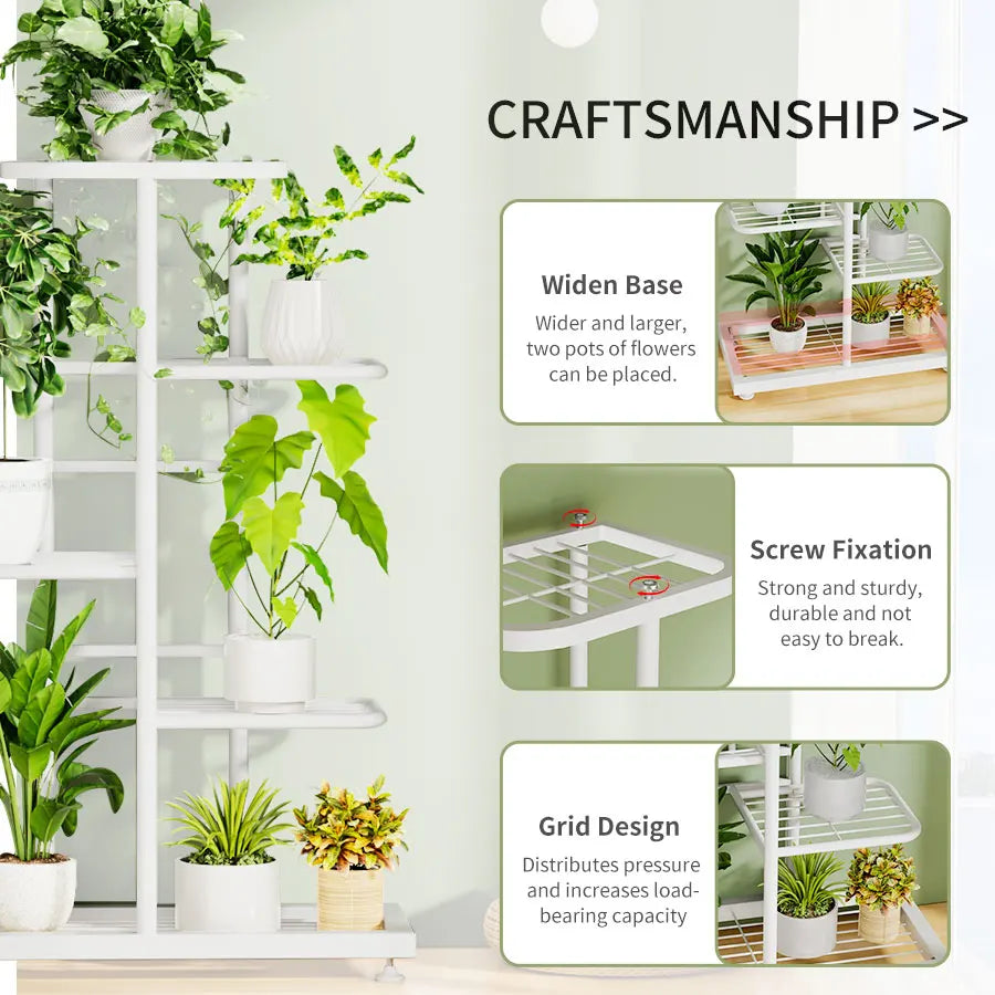 Iron Potted Flower Organizer Plant Stand Rack