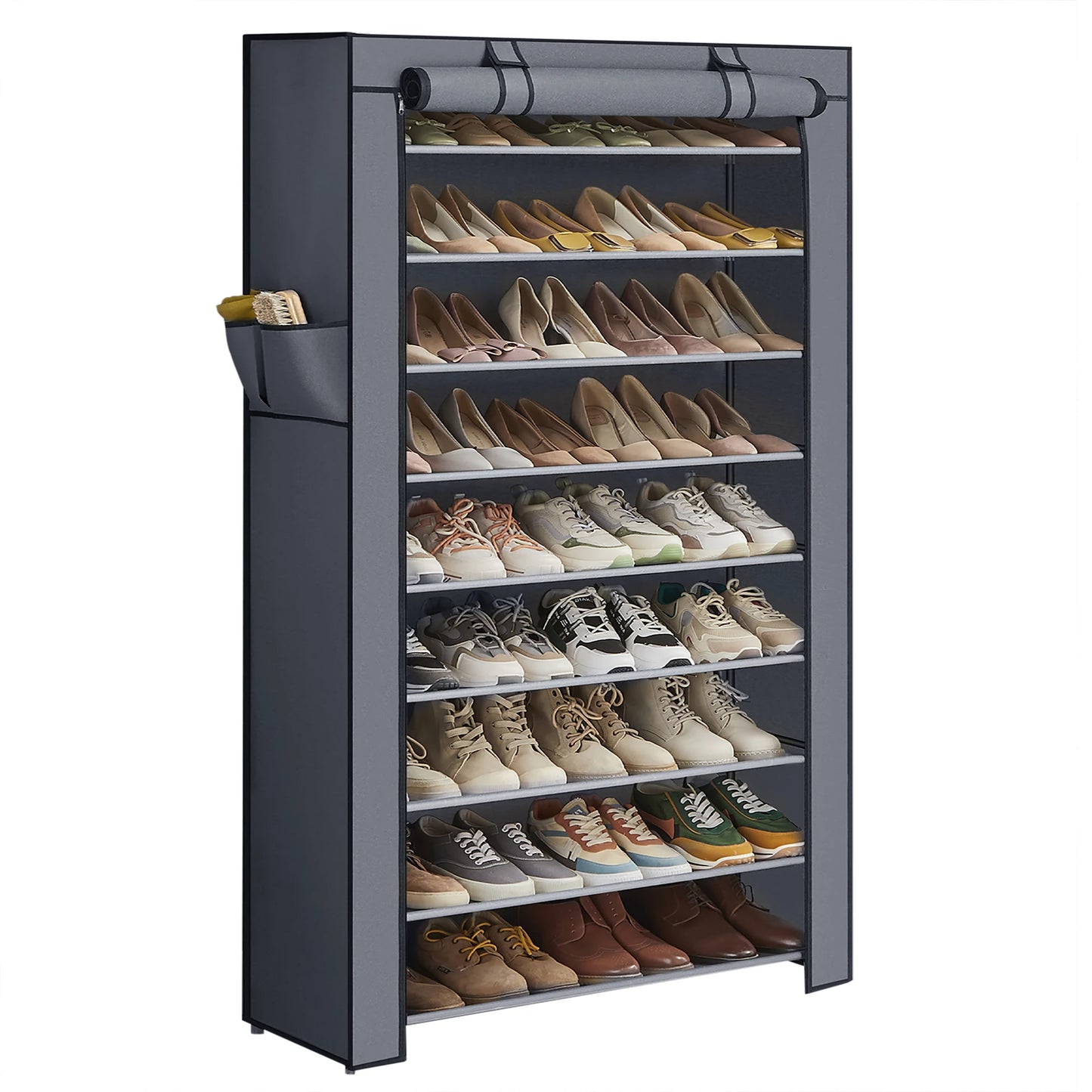 9 Tier Shoe Organizer with Nonwoven Fabric Cover