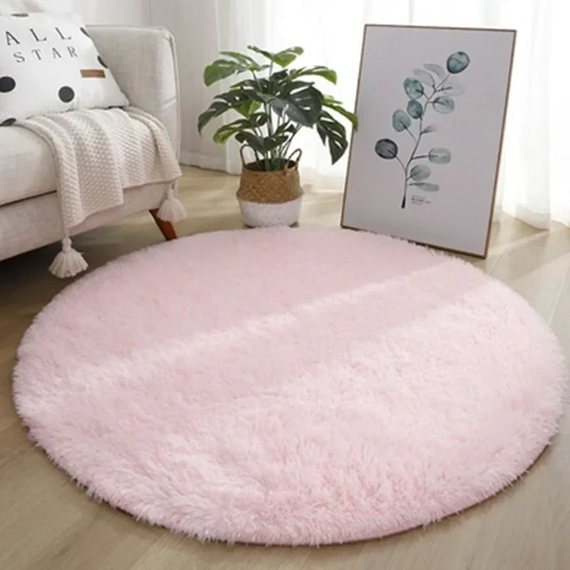 Living Room Rugs Aesthetic Round Carpet