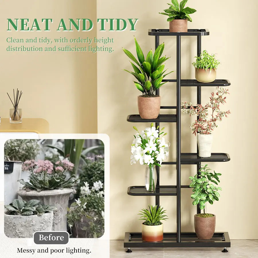 Iron Potted Flower Organizer Plant Stand Rack
