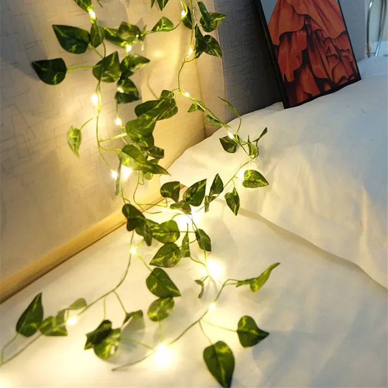 Green Leaf Fairy Lights For Home Decor