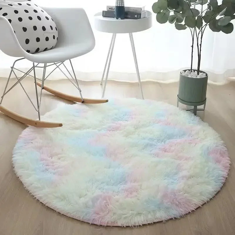 Living Room Rugs Aesthetic Round Carpet