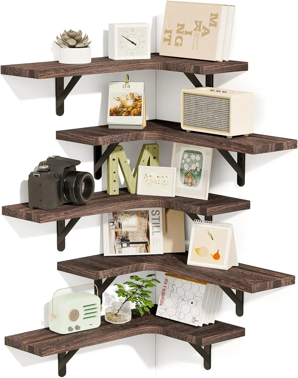 Corner Floating Shelves Set of 5