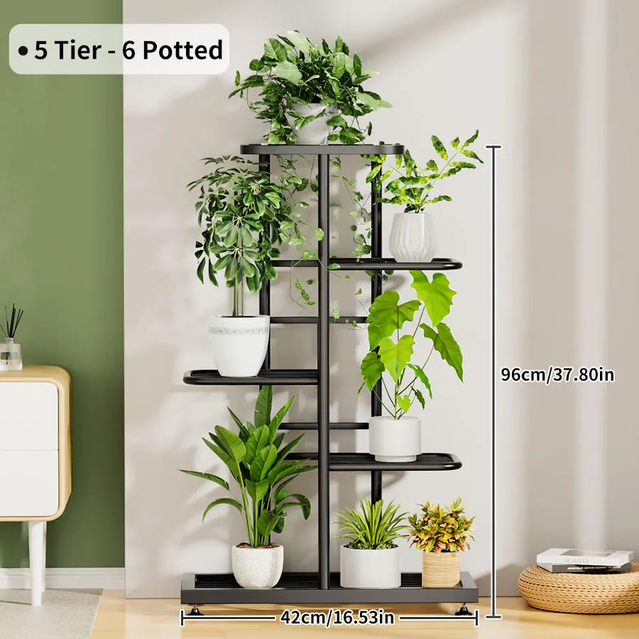 Iron Potted Flower Organizer Plant Stand Rack