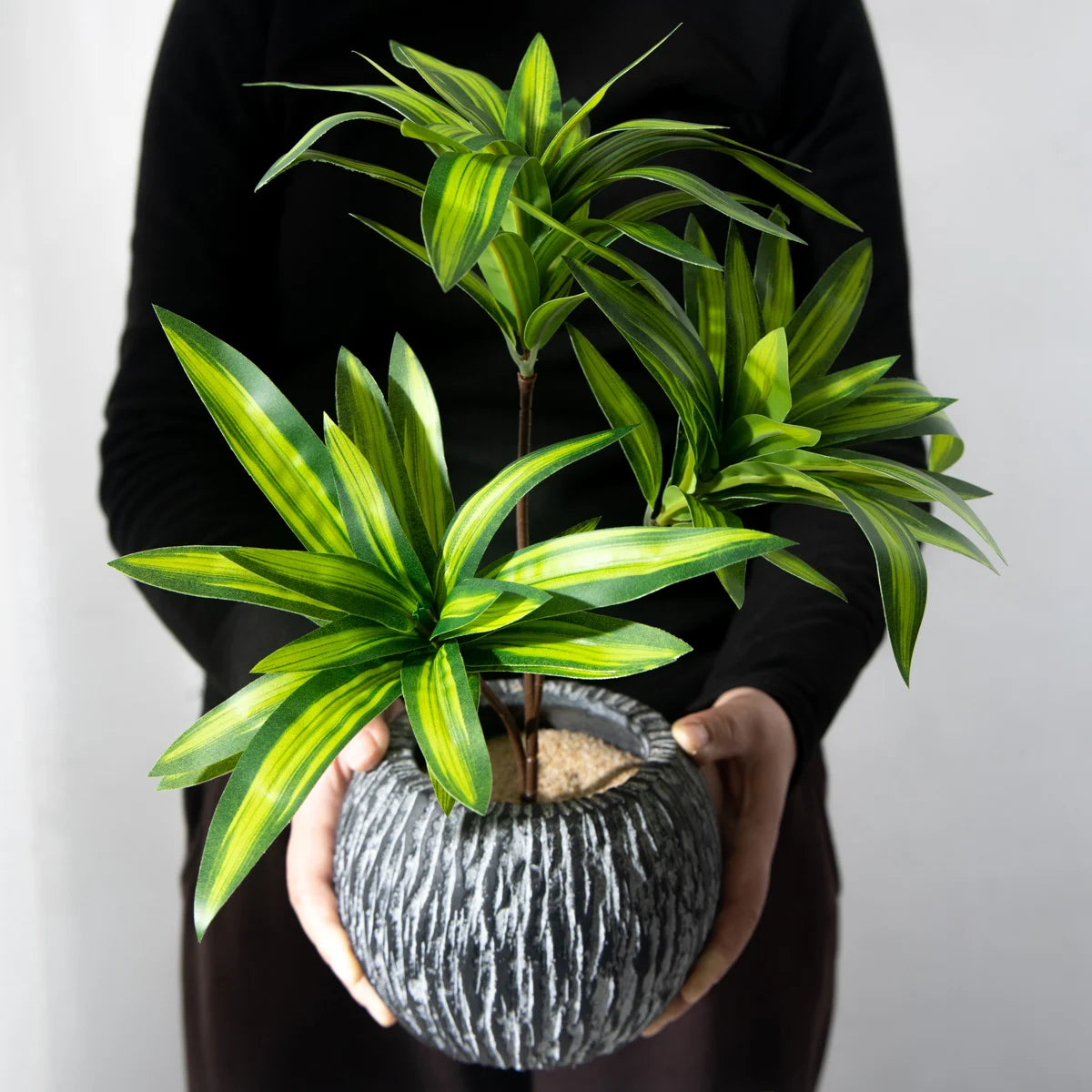 Tropical Potted Artificial Palm Tree For Home Decoration