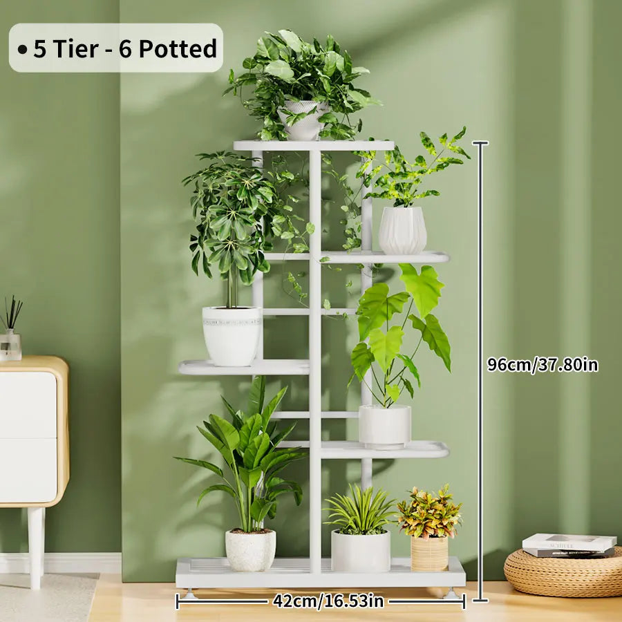Iron Potted Flower Organizer Plant Stand Rack