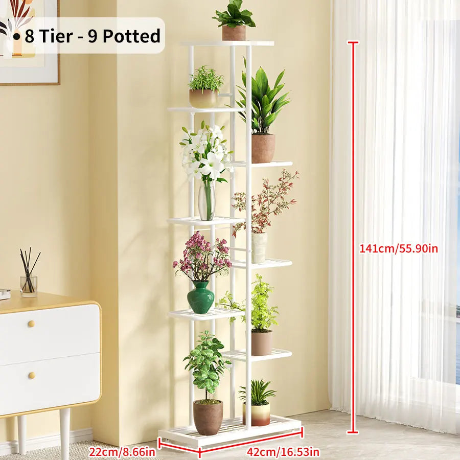 Iron Potted Flower Organizer Plant Stand Rack