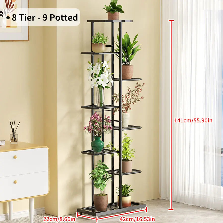 Iron Potted Flower Organizer Plant Stand Rack