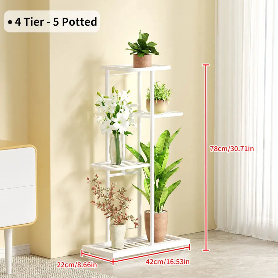 Iron Potted Flower Organizer Plant Stand Rack