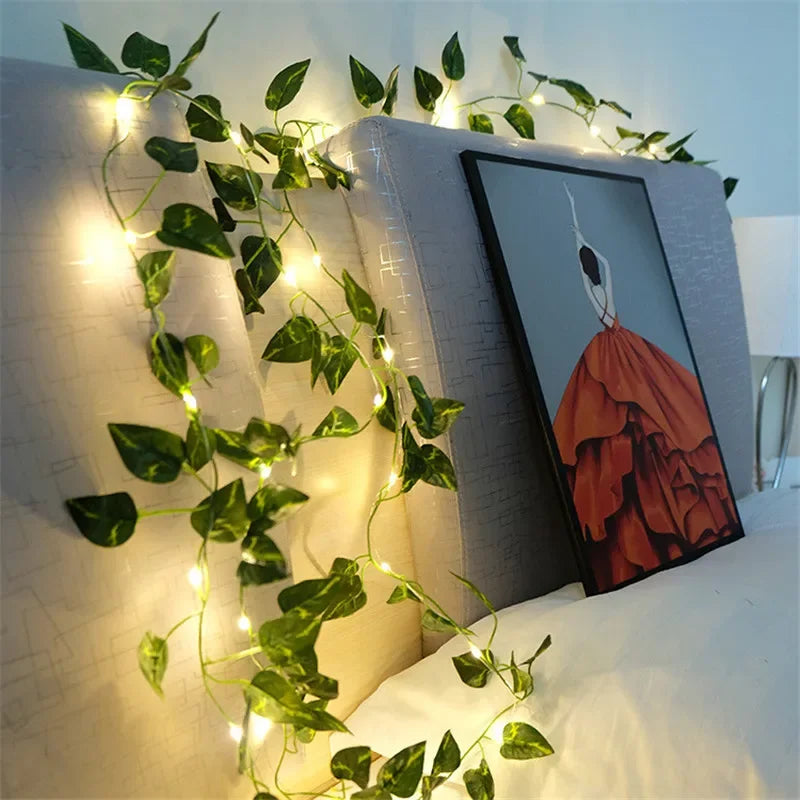 Green Leaf Fairy Lights For Home Decor