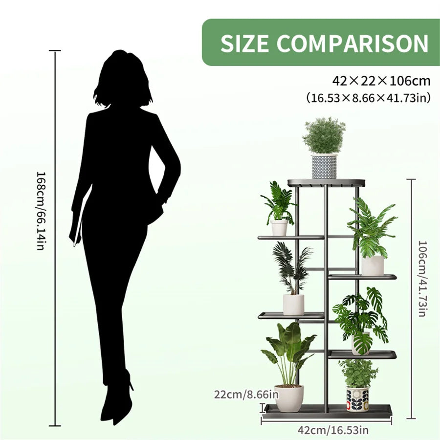 Iron Potted Flower Organizer Plant Stand Rack