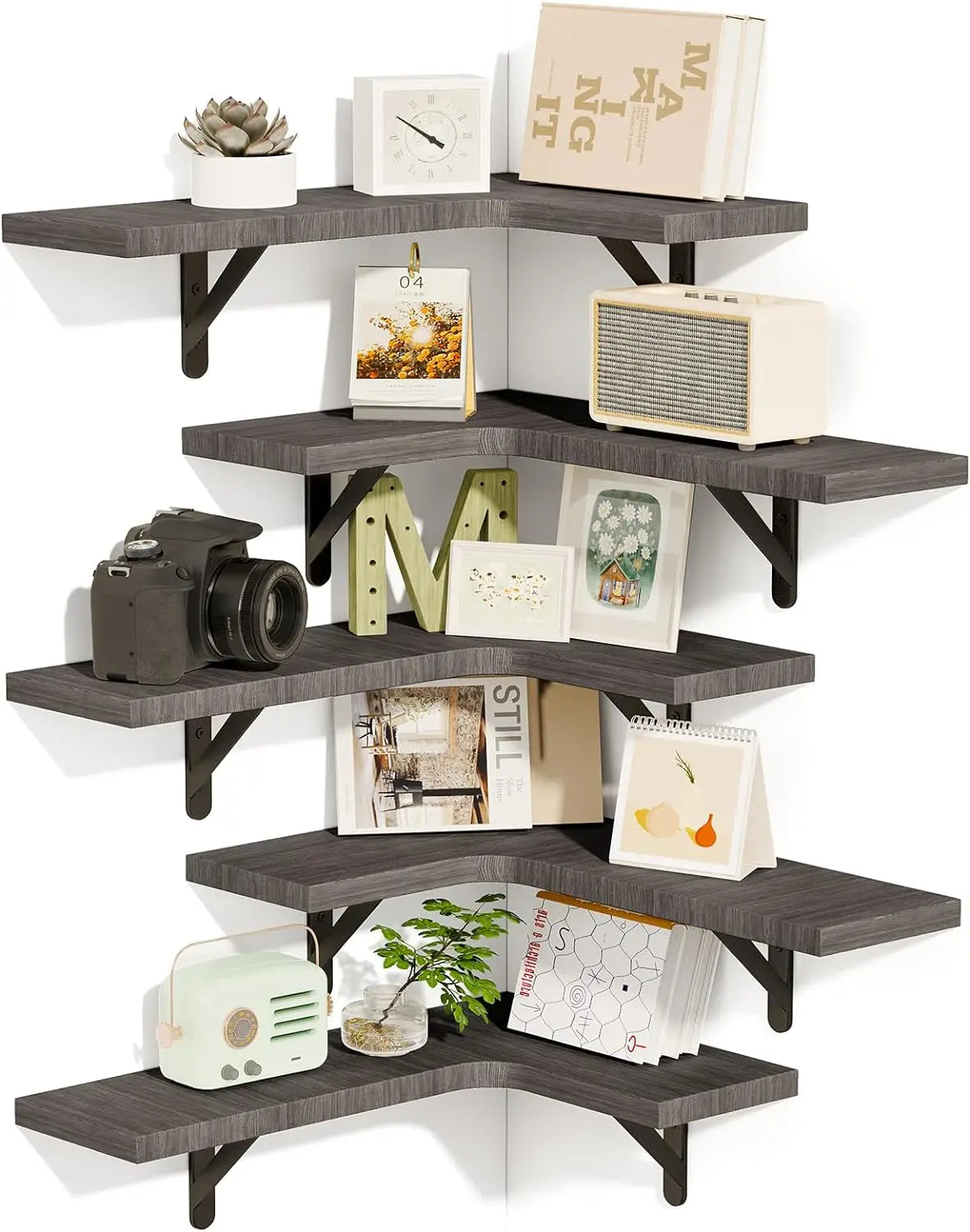 Corner Floating Shelves Set of 5