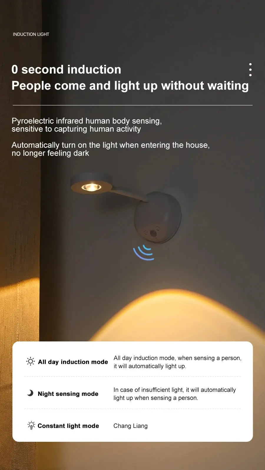 Wireless Motion Sensor Light For Home Decor