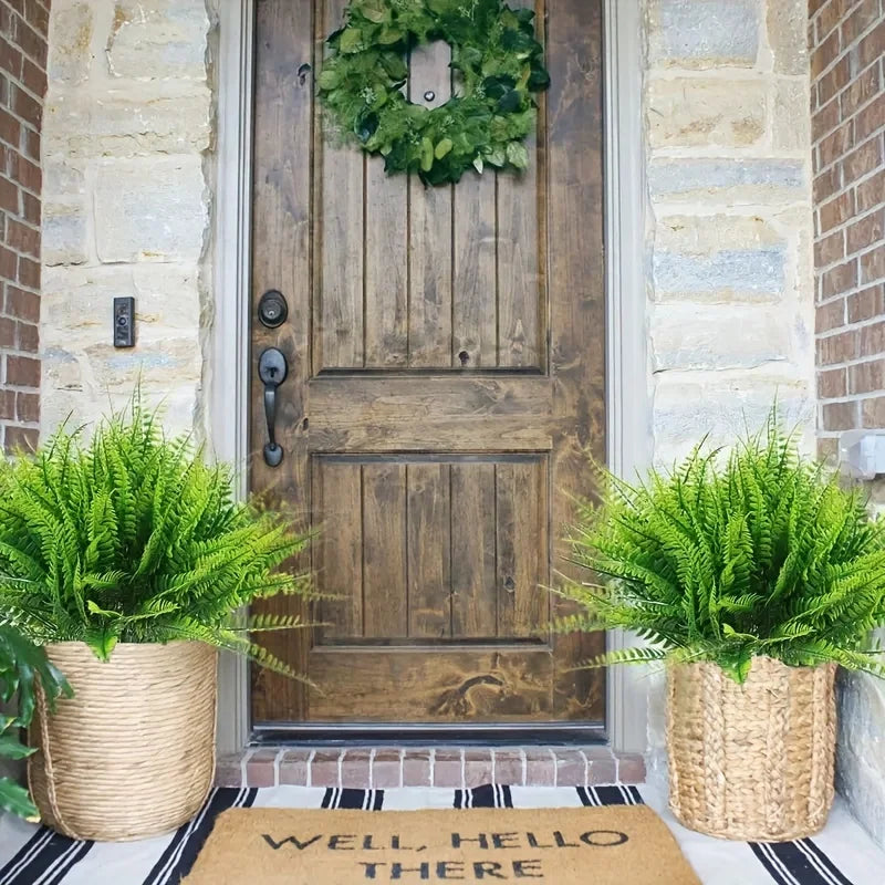 Boston Ferns Artificial Greenery UV Resistant Plant For Outdoor Yard Decor
