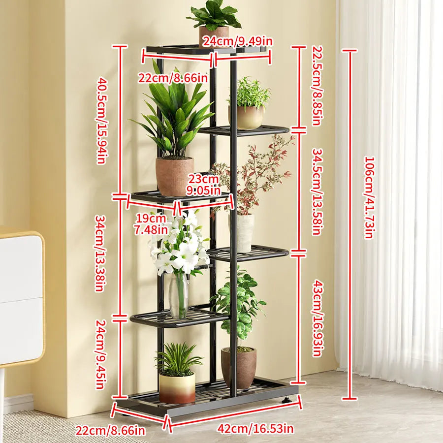 Iron Potted Flower Organizer Plant Stand Rack