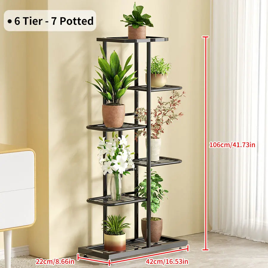 Iron Potted Flower Organizer Plant Stand Rack