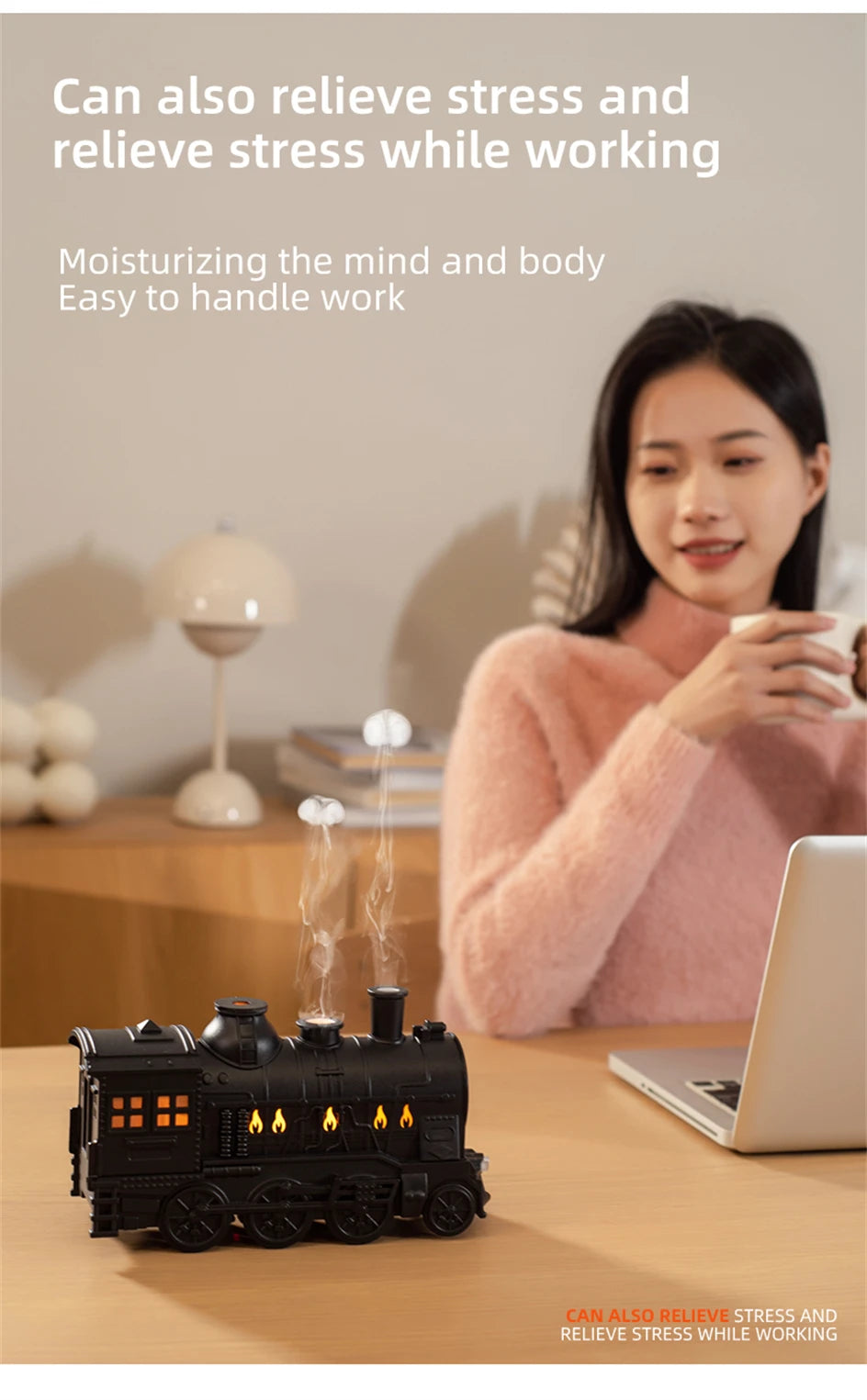 Train Air Humidifier Ultrasonic Aromatherapy Diffusers