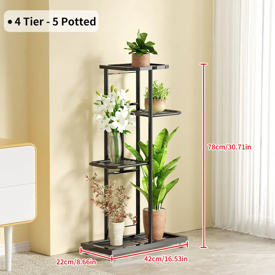 Iron Potted Flower Organizer Plant Stand Rack