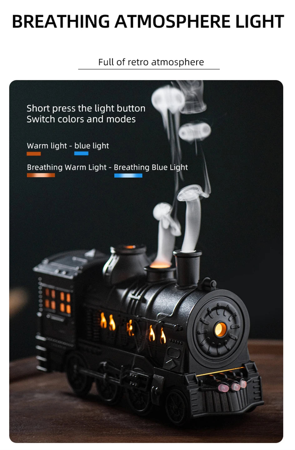 Train Air Humidifier Ultrasonic Aromatherapy Diffusers