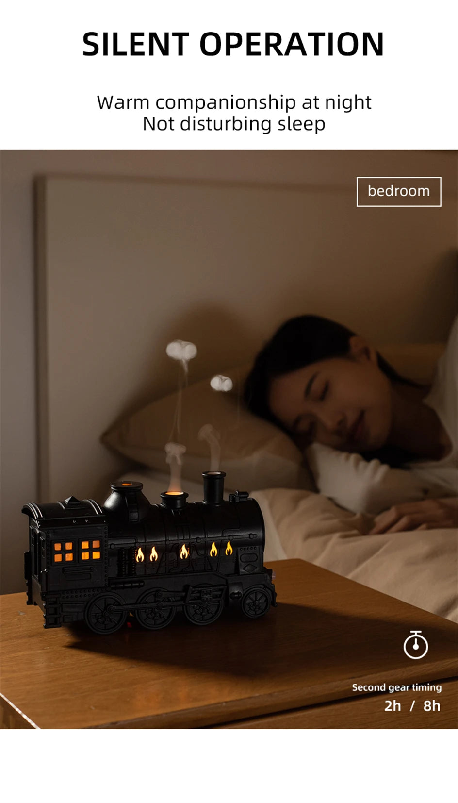 Train Air Humidifier Ultrasonic Aromatherapy Diffusers