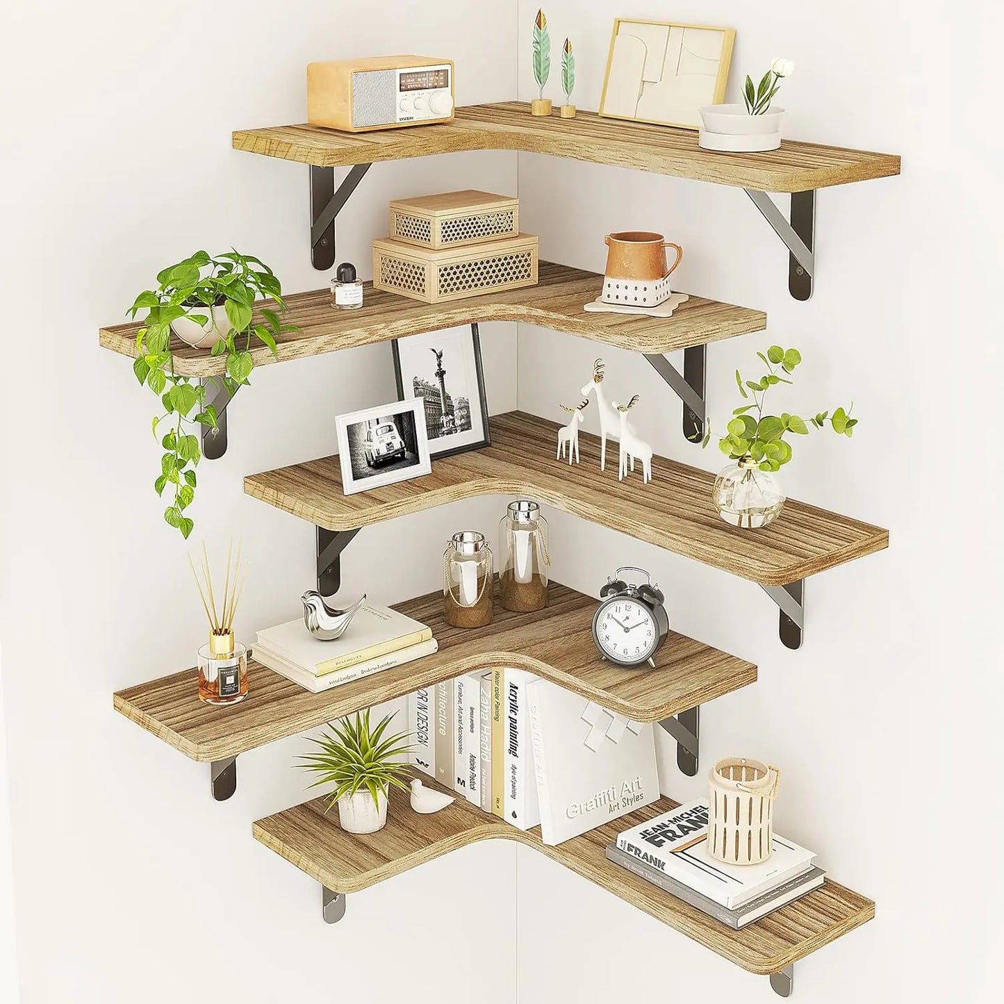 Corner Floating Shelves Set of 5