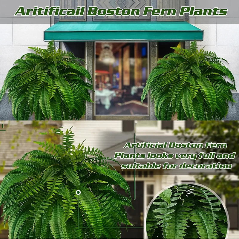Artificial Boston Fern Fake Plastic Plants