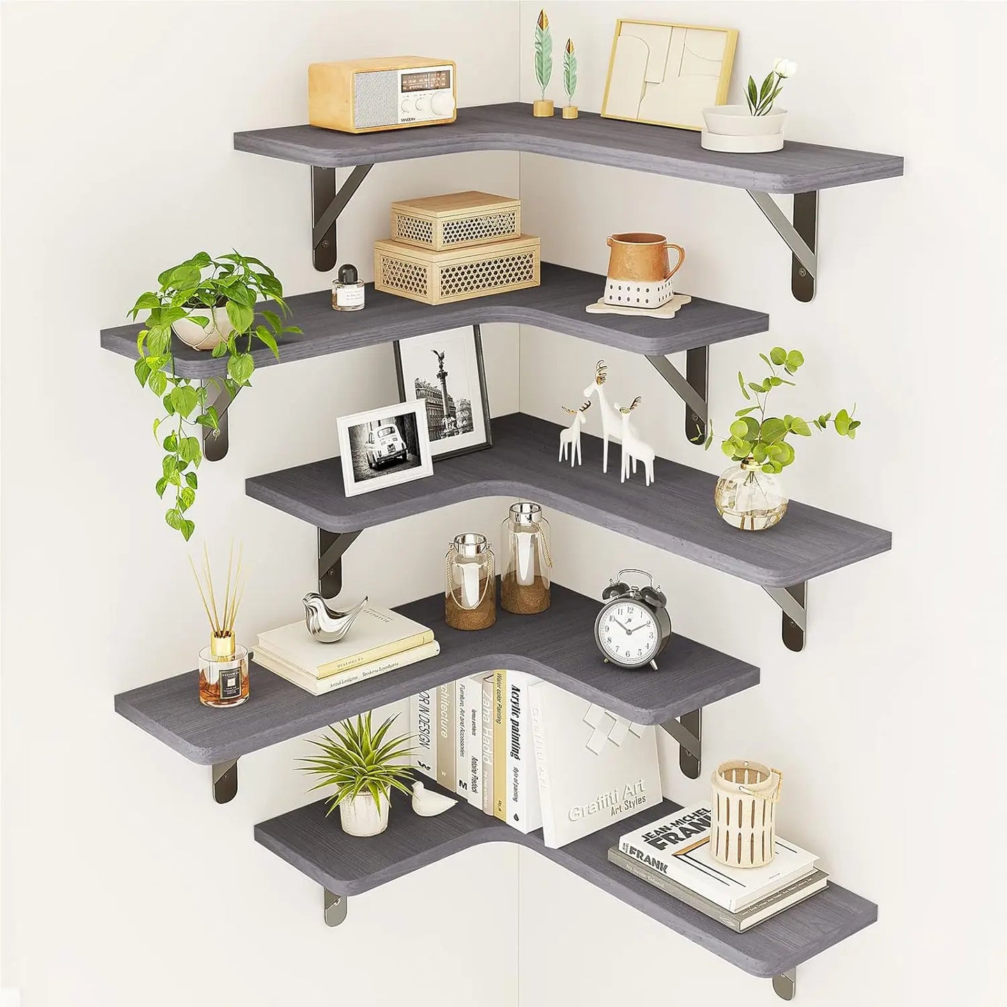 Corner Floating Shelves Set of 5