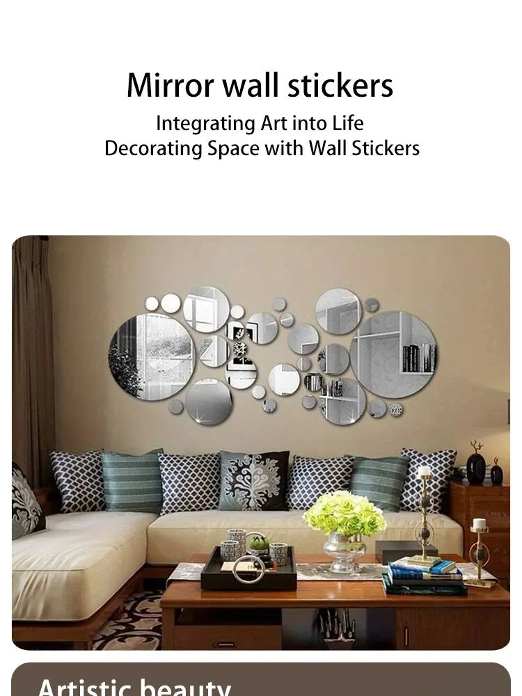 3D Acrylic Mirror Wall Sticker