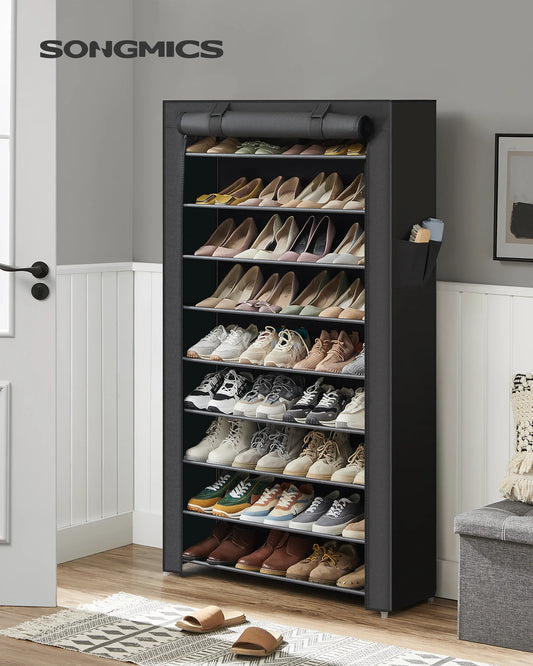 9 Tier Shoe Organizer with Nonwoven Fabric Cover