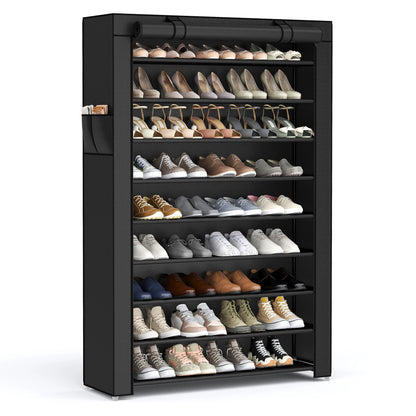 9 Tier Shoe Organizer with Nonwoven Fabric Cover