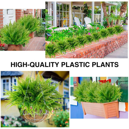Boston Ferns Artificial Greenery UV Resistant Plant For Outdoor Yard Decor
