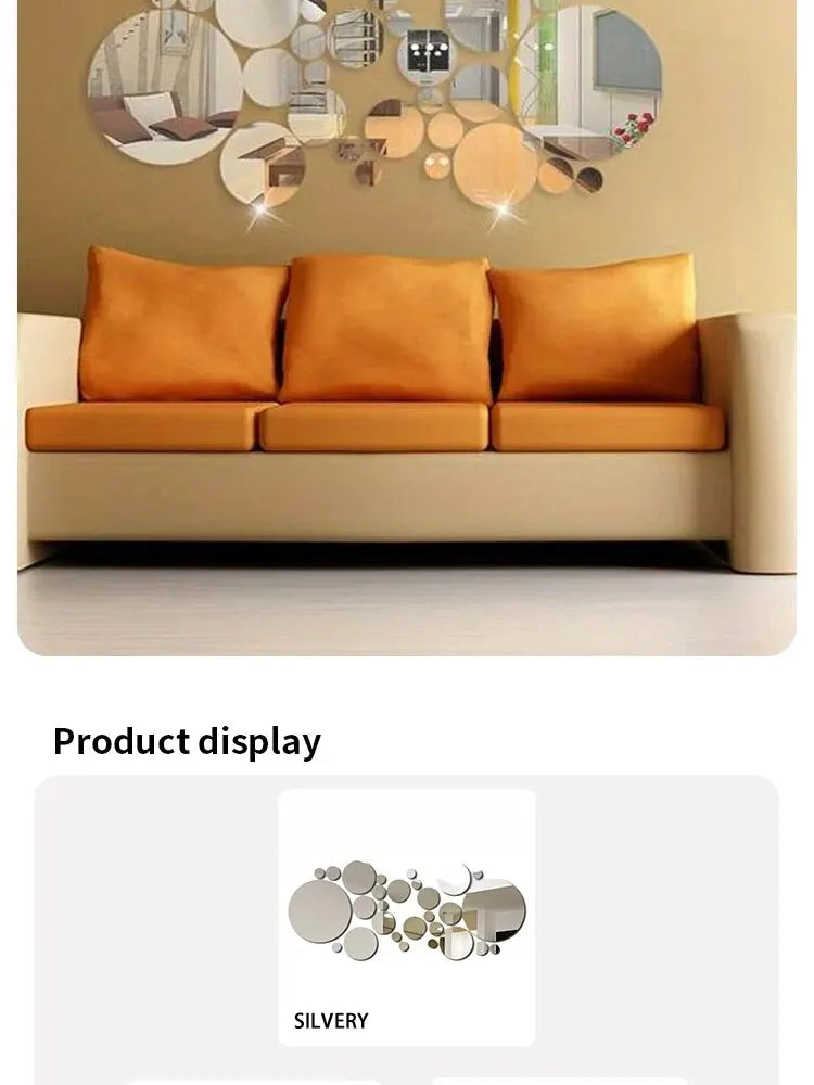 3D Acrylic Mirror Wall Sticker
