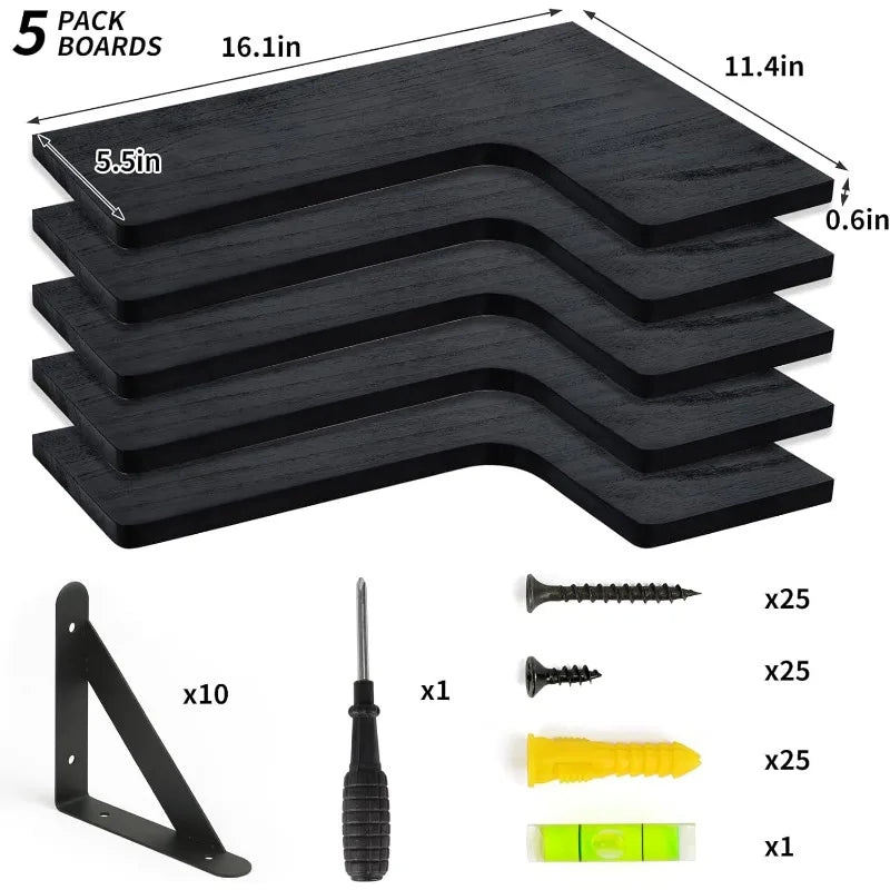 Corner Floating Shelves Set of 5