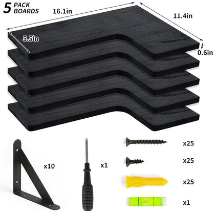 Corner Floating Shelves Set of 5