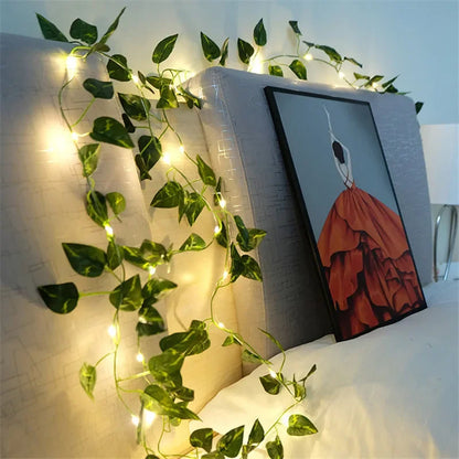 Green Leaf Fairy Lights For  Home Decor