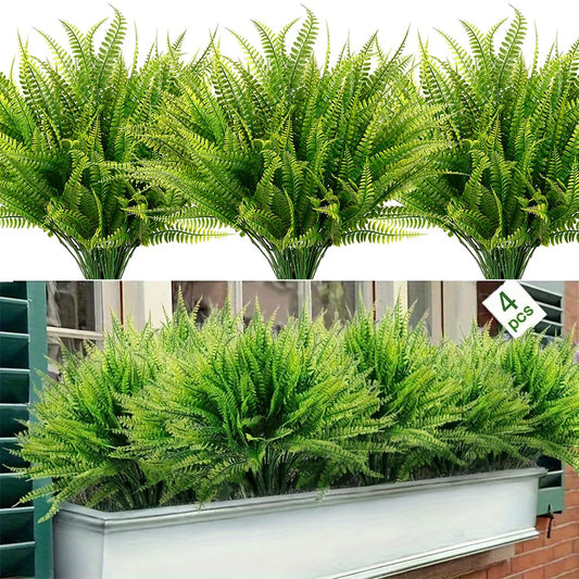Boston Ferns Artificial Greenery UV Resistant Plant For Outdoor Yard Decor