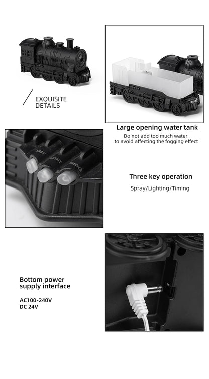 Train Air Humidifier Ultrasonic Aromatherapy Diffusers
