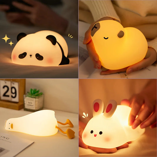 Cute Animal Silicone Night Light Lamp