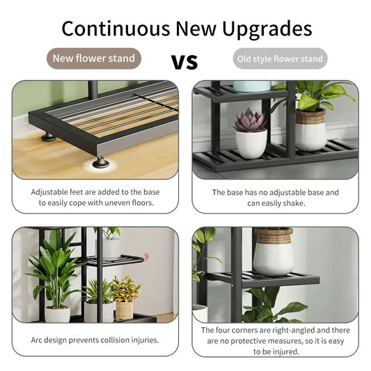 Iron Potted Flower Organizer Plant Stand Rack