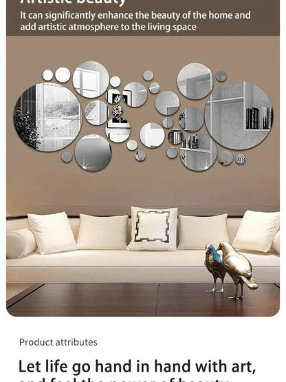3D Acrylic Mirror Wall Sticker
