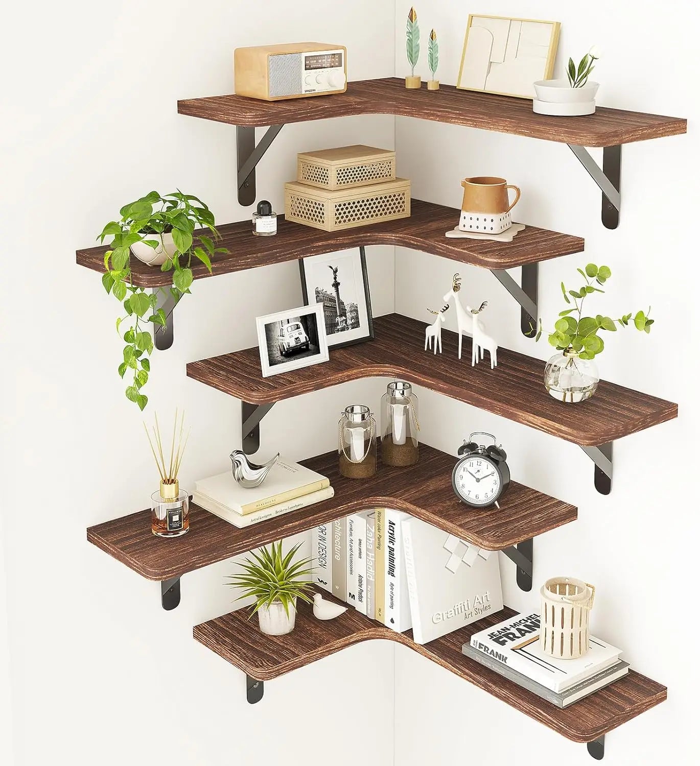 Corner Floating Shelves Set of 5