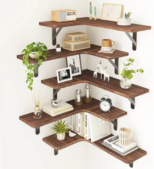 Corner Floating Shelves Set of 5
